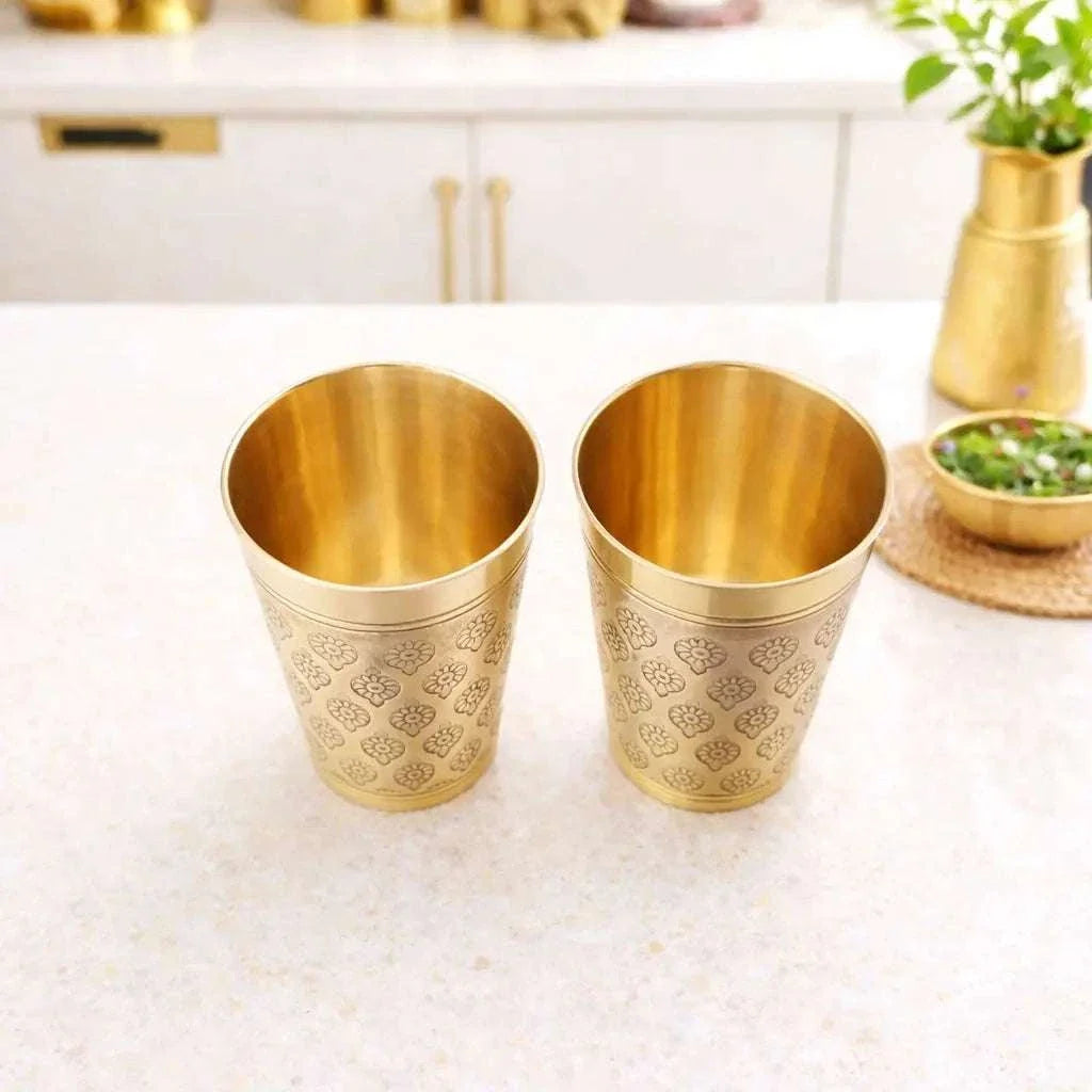Brass Handcrafted Glass Pair Vedansh Craft