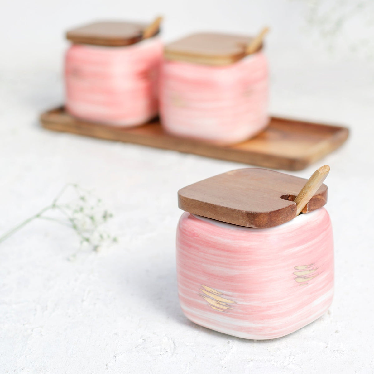 Pink Spice Jar Set Nestasia