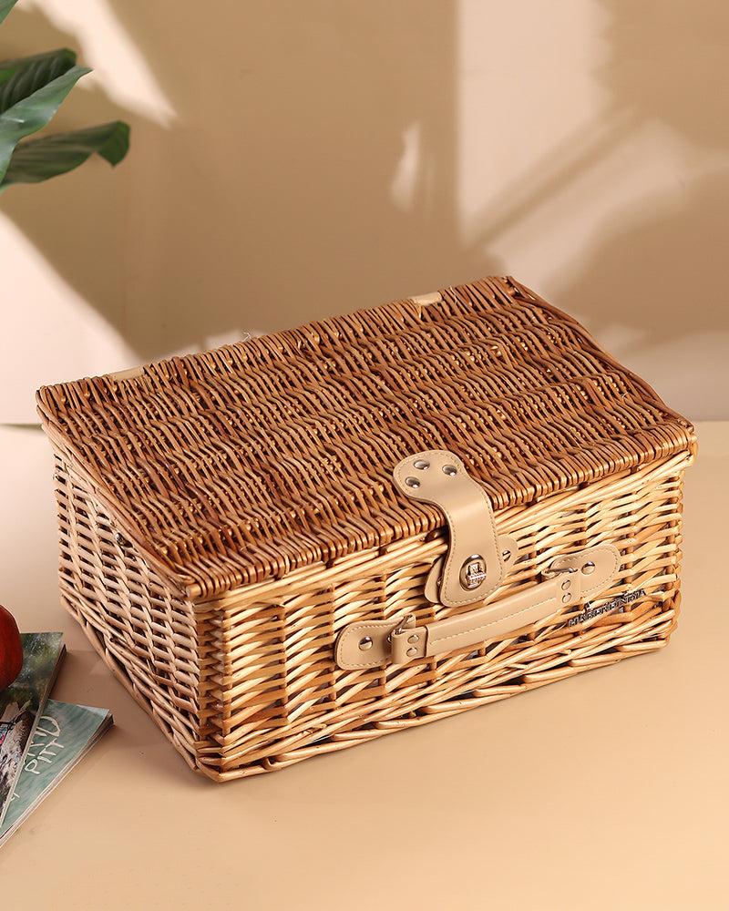Wicker Picnic Basket for Lunch, Food Storage & Outdoor Adventures