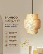 Minimalist Bamboo Pendant Light for Balcony and Patio