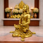 Brass Saint Gorakhnath Statue Sitting On Naag And Lion (14 Inch) Vedansh Craft
