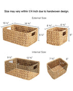 Water Hyacinth Storage Organizer for Clothes Cupboard and Kitchen Basket