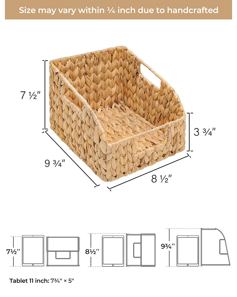 Multi-Purpose Water Hyacinth Basket for Kitchen, Clothes, and Home Organization
