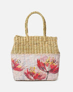 Natural Seagrass Outdoor Food Basket for Picnic, Travel & Meal Storage