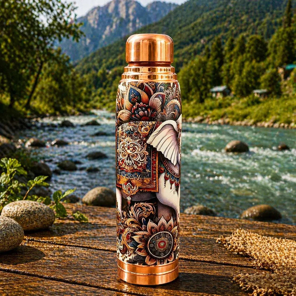 Copper Water Bottle (11.5 Inch) Vedansh Craft