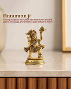 Brass Hanuman Ji Idol for Pooja Items, Home Decoration & Hanuman Jayanti Gifting