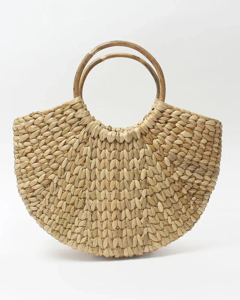 Handwoven U-Shape Seagrass Beach Tote Bag
