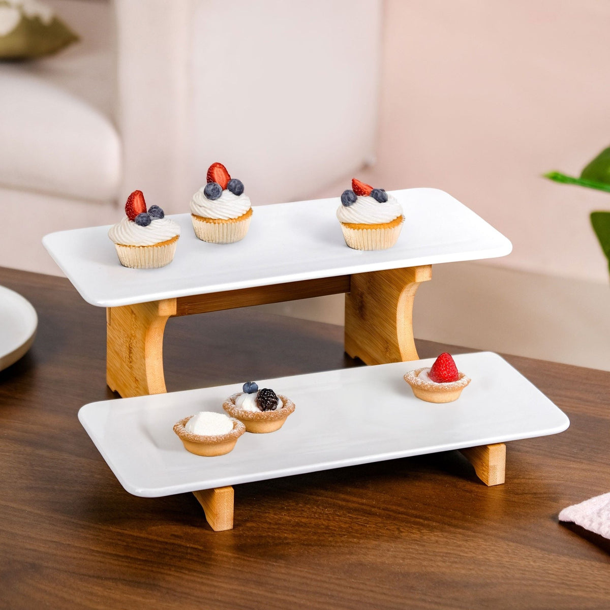 2 Tier Ceramic Dessert Platter Nestasia