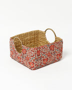 Multipurpose Seagrass Storage Basket with Handles for Kitchen, Living Room, and Office