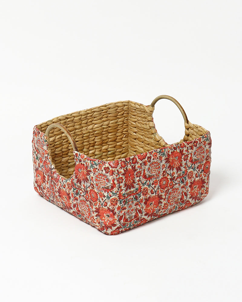 Multipurpose Seagrass Storage Basket with Handles for Kitchen, Living Room, and Office