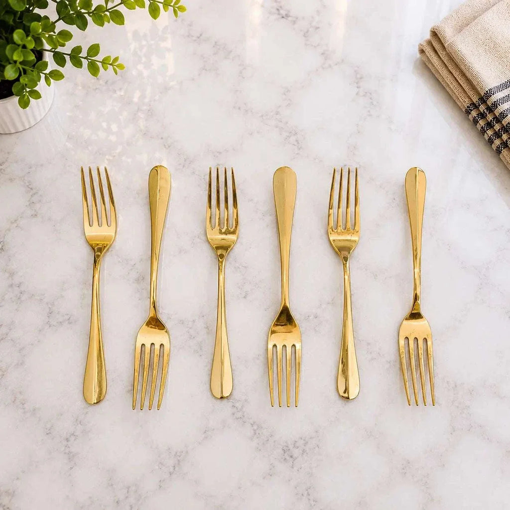 Brass Spoon Set (Pack Of 6) Vedansh Craft