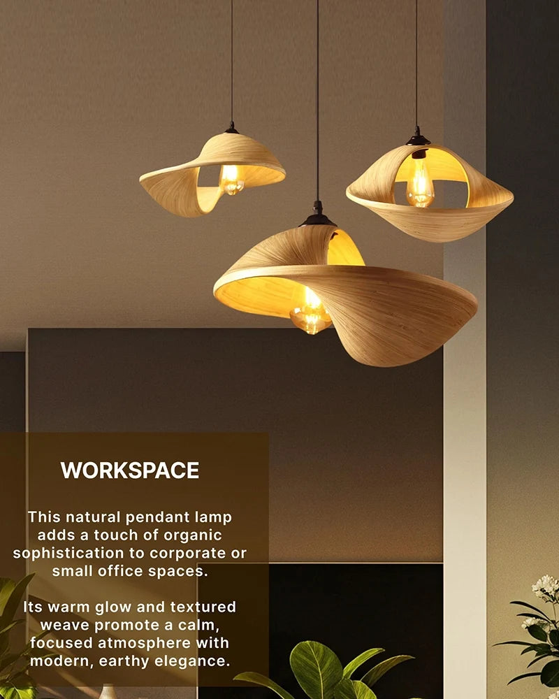 Handmade Bamboo Ceiling Lamp for Home Decor and Hall