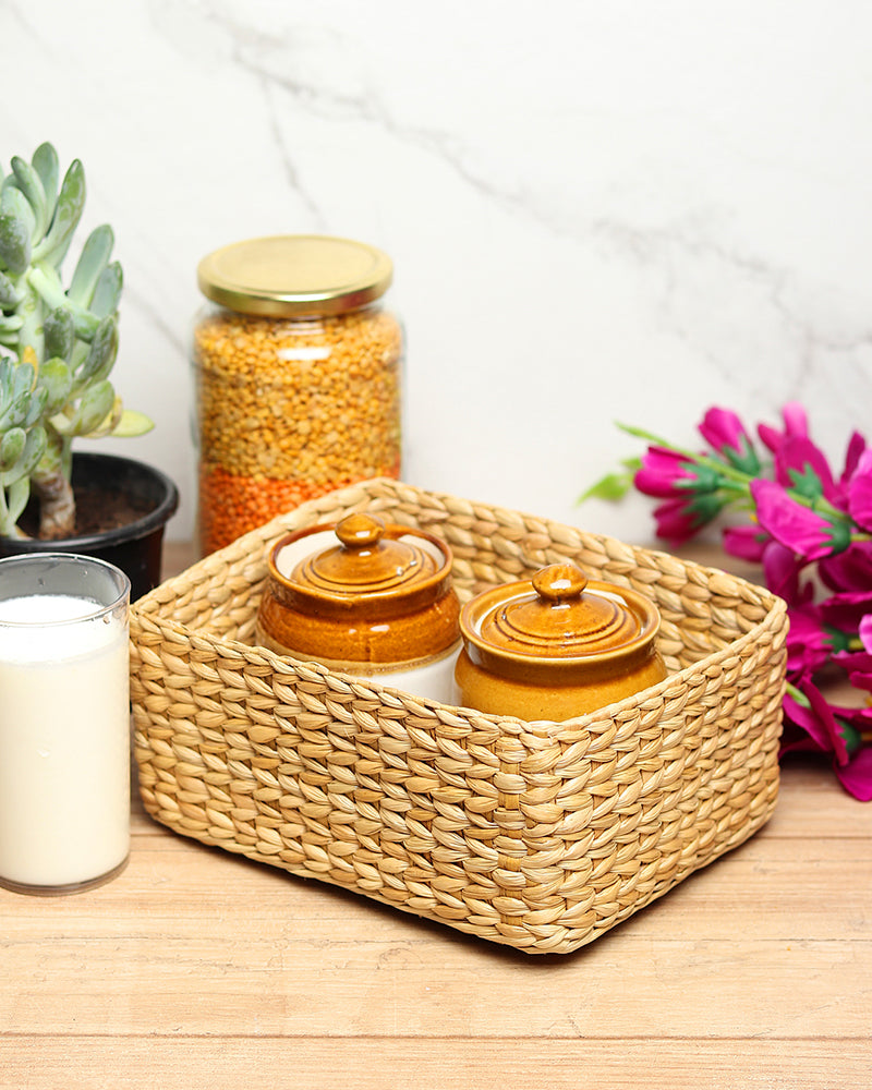Seagrass Gift and Storage Basket for Eco-Friendly Home Organization