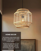 Decorative Bamboo Ceiling Lamp for Home Decor and Hall