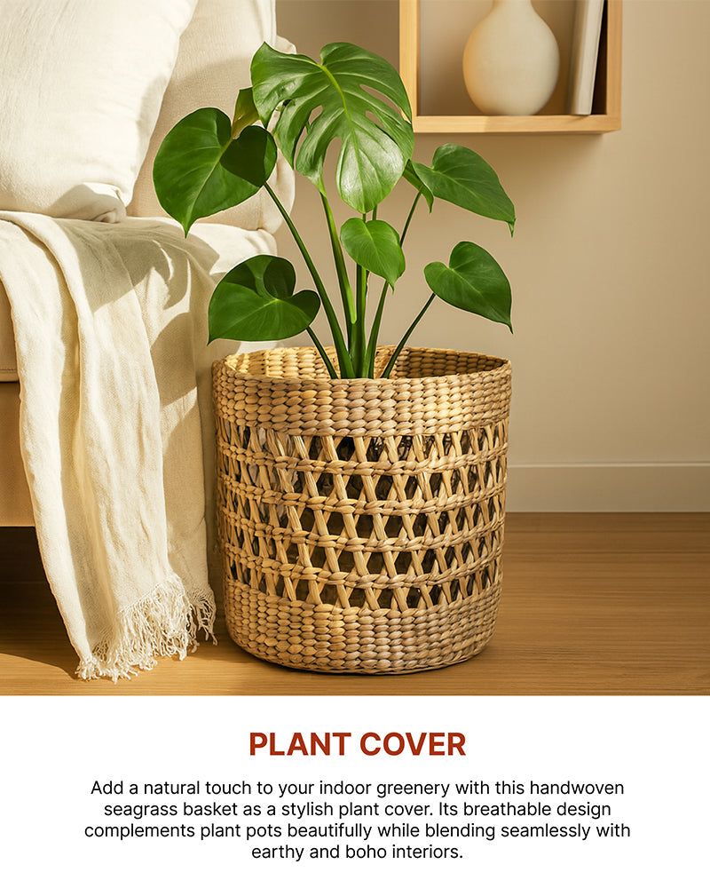 Seagrass Organizing Storage Baskets, Shelf and Home Storage Organizer