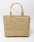 Handwoven Seagrass Shopping Basket & Tote Bag