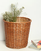 Set of 2 Multipurpose Wicker Basket – Ideal for Plants, Storage, or Use as a Dustbin
