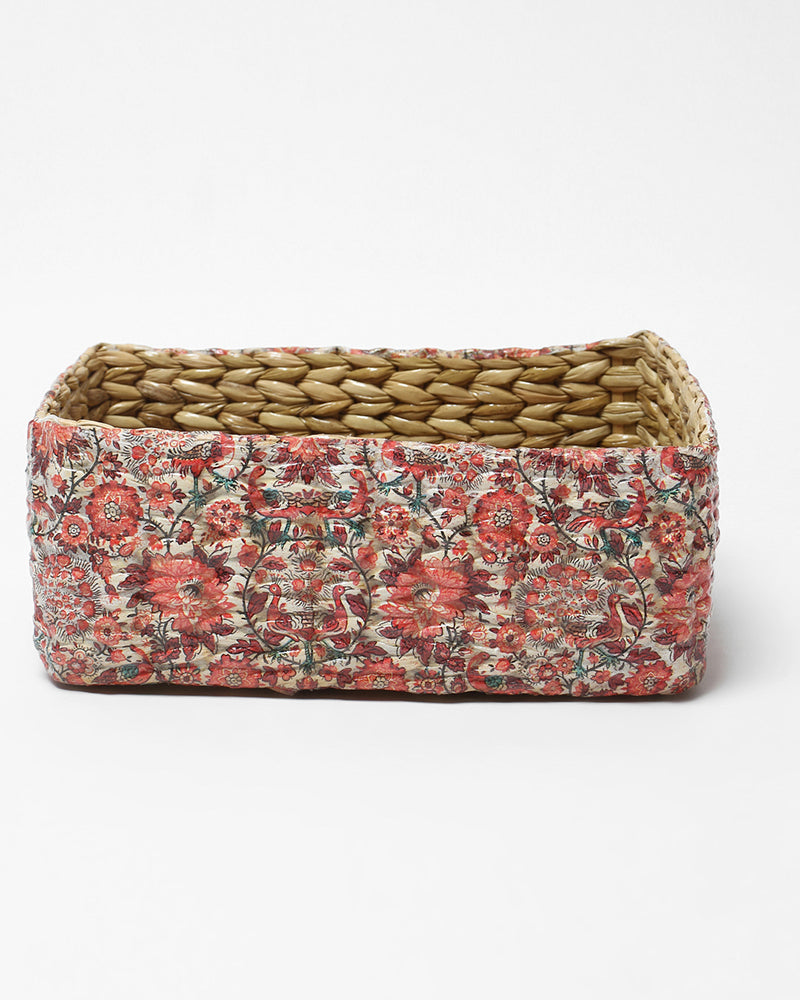 Handwoven Seagrass Organizer for Stylish Storage, Shelf Display, and Tabletop Use