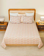 Multicolor Double Bedsheet Set King Size Export Cotton 300 TC