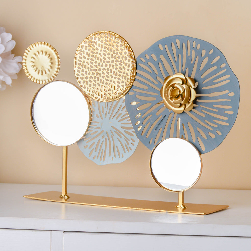 Blue and Golden Table Decor Nestasia