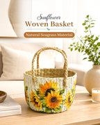 Decorative Seagrass Fruit Hamper Basket for Home and Table Display
