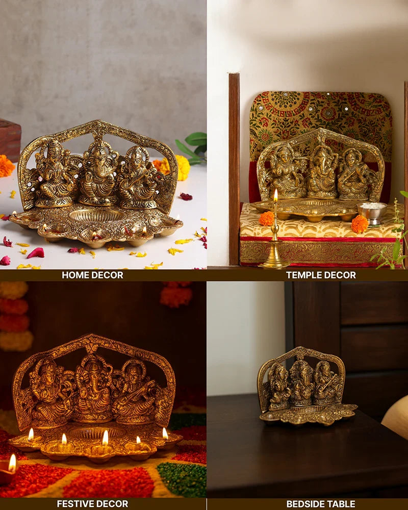 Laxmi Ganesh Figurine for Home Decor and Pooja, Decorative God Idol Murti