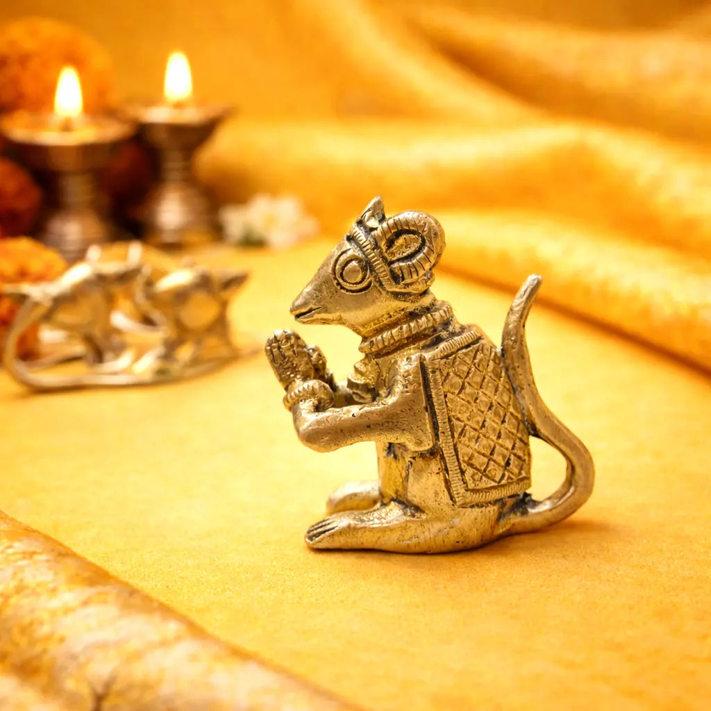 Brass Mushak / Rat Idol (2.5 Inch) Vedansh Craft