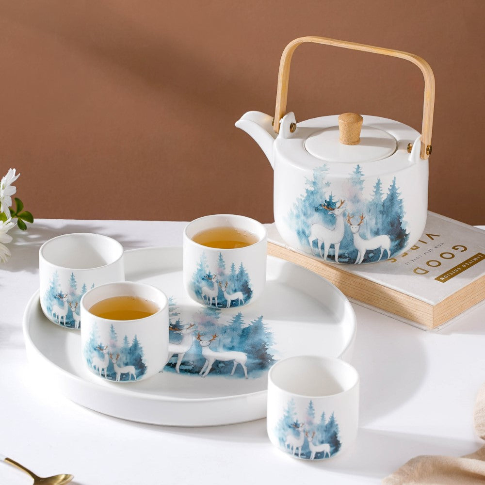 White Teapot Set Nestasia