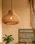 Stylish Rattan Hanging Light for Study Room and Living Room
