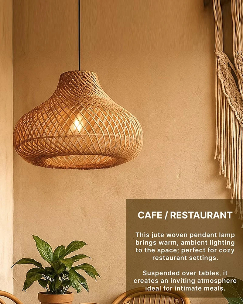 Stylish Rattan Hanging Light for Study Room and Living Room