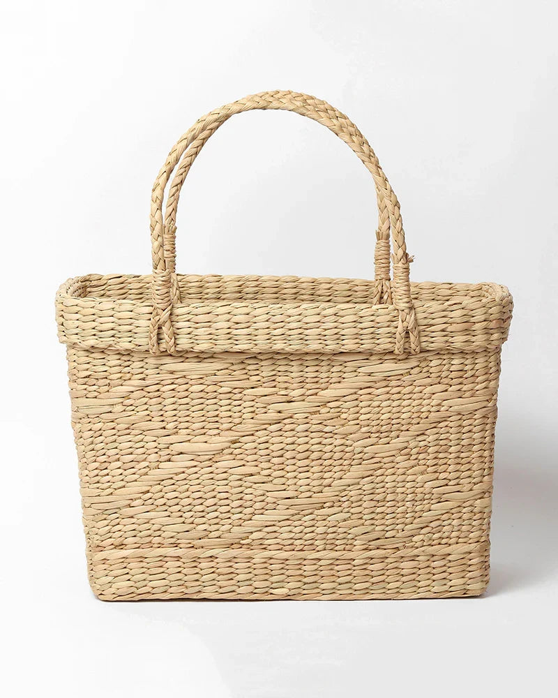 Handmade Seagrass Basket for Shopping, Picnic & Everyday Use