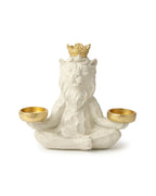 Polypropylene Yoga Lion Tealight Figurine for Living Room Decor and Gifting