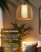 Stylish Bamboo Ceiling Lamp for Bedroom and Living Room