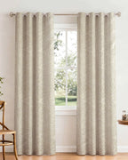Designer Polyester Eyelet Door Curtain (Cream, 7 ft)