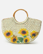 Handwoven Seagrass Beach Tote Handbag