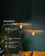 Handmade Bamboo Ceiling Lamp for Living Room Decoration