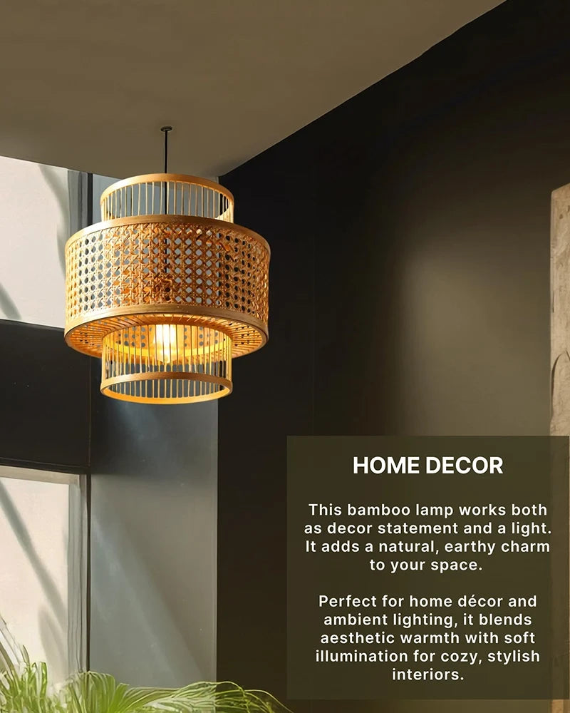 Artistic Rattan Pendant Light for Home Decor and Hall