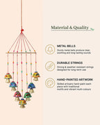 Handcrafted Rajasthani Wind Chime with Hand Painted Bells for Door Hanging