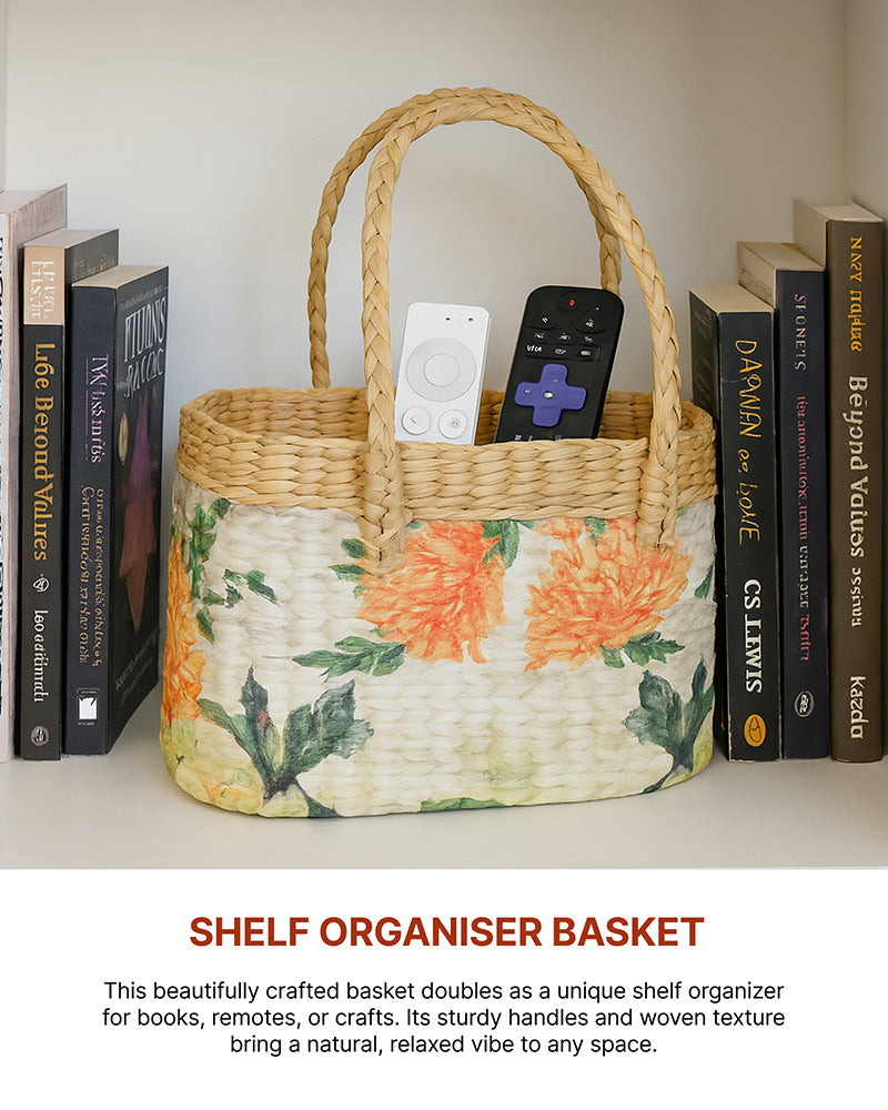 Natural Seagrass Picnic & Tiffin Basket for Beach, Park & Food Carry