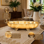 Brass Decorative Oval Serving Fruit, Dish Bowl Vedansh Craft
