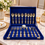 Brass Cutlery Flatware Set With Velvet Gift Box Vedansh Craft