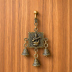 Brass Lightweight Wall Hanging With Bell (6 Inch) Vedansh Craft