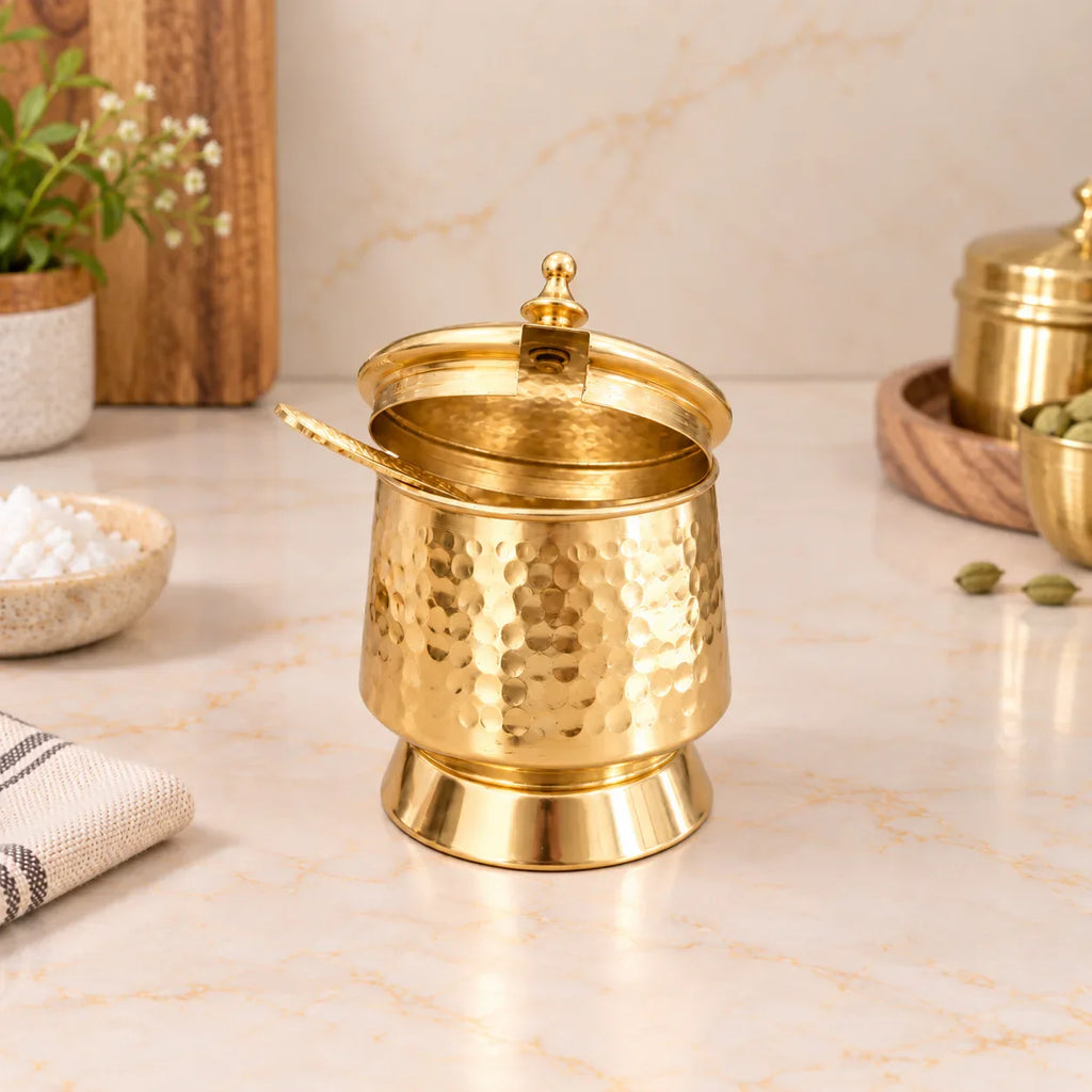 Brass Mughlai Ghee Pot (5 Inch) Vedansh Craft