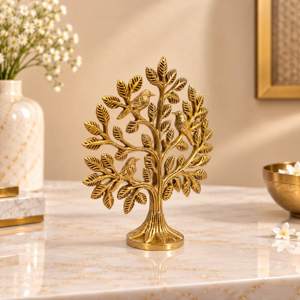 Brass Kalpvriksha Table Decor (5.5 inch) Vedansh Craft