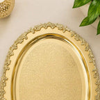 Brass Handcrafted Oval Tray / Platter Vedansh Craft