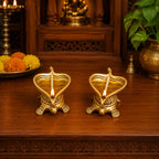 Brass Tortoise Oil Diya Pair (1.5 Inch) Vedansh Craft