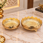 Brass Louts Urli Bowl Set With Legs (Pack of 2) Vedansh Craft