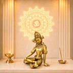 Brass Sitting Indra Dev Idol (9.5 Inch) Vedansh Craft