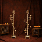 Brass Asthadeep Long Lamp (32 Inch) Vedansh Craft