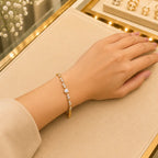 Leaf & Vine Tennis Bracelet for Women | CZ Stones, Gold-Tone Clasp Vedansh Craft